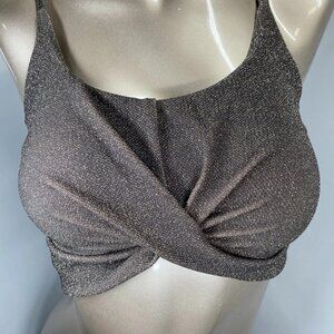 Free People x Beach Riot Women’s Kenzi Twist Bikini Top – Brown – Size XL